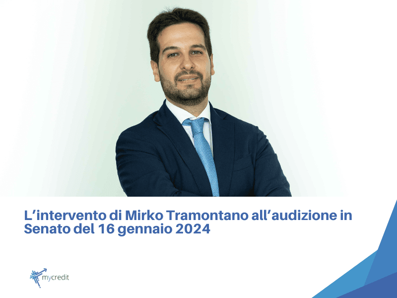 MyCredit at the Senate hearing for the first social securitization project in Italy.