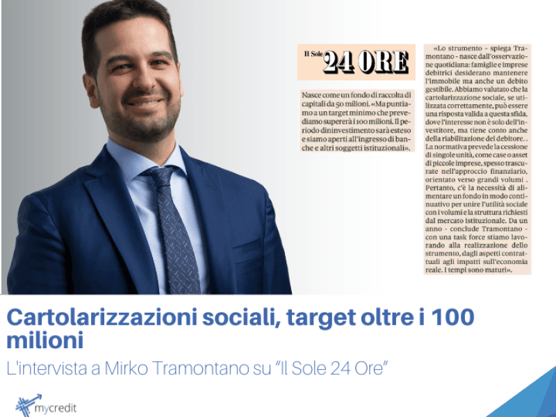 Social securitisations, target over 100 million