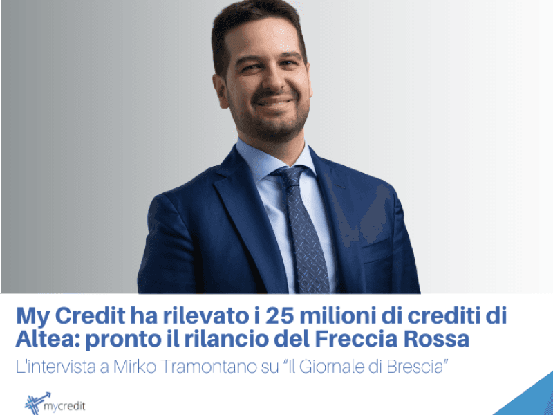 MyCredit ha rilevato i crediti di Altea: pronto il rilancio del Freccia Rossa